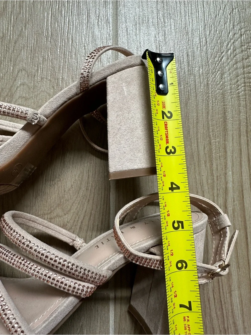 Kelly & Katie Blush Pink Strappy Block Heel Sandals